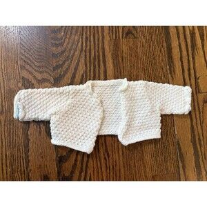 American Girl Vintage 1995 Bitty Baby Cream Knit Cardigan Sweater Doll Clothes